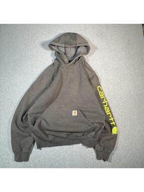 90s dark grey Carhartt hoodie